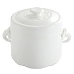 1 Pc Ceramic Stew Pot Convenient Stewing Pot Baking Pan with Lid Fruit Bowl Covered Stockpot Microwave Pasta Gas Stove Stock Pot Soup White with Cover Individual Ceramics Tremella