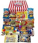 Retro Sweets Gift Box: Candy Striped Old Fashioned Sweets Selection Hamper: Birthday Present for Him & Her, Men, Women, Boys, Girls