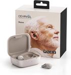 Cearvol Nano Hearing Amplifier for Adults, Discreet ITC Rechargeable Devices with All-in-one Case Control, 54H Battery, No Bluetooth or App Needed (Starlight)