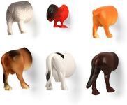 Kikkerland Farm Animal Butt Magnets, Set of 6 (MG26)