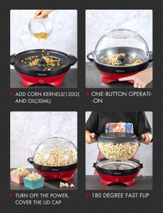 Yabano 5L Popcorn Maker – Red Electric Popcorn Machine