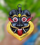 FLAIMYST Metal Nazar Battu for Home Entrance Mahakal Face Mask Nazar Battu Evel Eyes Protection Home Shops Office Entrance (Black_10 x 9 cm) SPN-WF2D5B