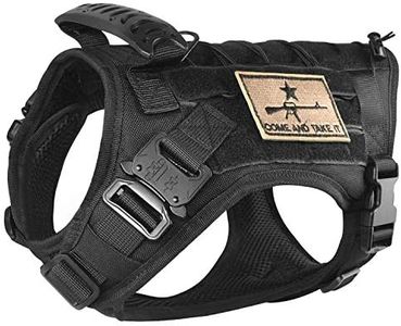 SALFSE Tactical Service Dog Vest Harness K9 Military Molle Dog Vest for Outdoor Training Hunting Waterproof Pet Dog Harness with Rubber Handle & Metal Buckle