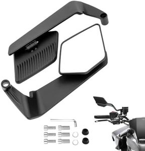 AULESSE Motorcycle Rearview Mirror, A Pair of Universal Motorbike Wing Mirrors with M8 M10 Threaded, Motorcycle Mirrors for Motorcycles Mopeds Scooter Cruiser