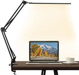 LED Desk Lamp, Dimmable Clampable A