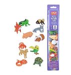 Wild Republic Pets Figurines Tube, Turtle, Guinea Pig, Snake, Hamster, Hermit Crab, Yellow Lab, Ferret, Iguana, Rabbit, Parakeet, Gold Fish, Grey Cat