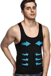 Odoland Men's Body Shaper Slimming Shirt Tummy Vest Thermal Compression Base Layer Slim Muscle Tank Top Shapewear