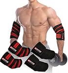 FITIZ Elbow Sleeve Wraps-Elbow Straps Brace For Support & Compression for Weightlifting (Black)