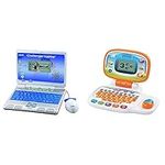 VTech Challenger Laptop, 64973 & 155403 Pre School Laptop Interactive Educational Kids Computer Toy with 30 Activities Suitable for Children 3, 4, 5+ Year Olds Boys & Girls, White/Orange