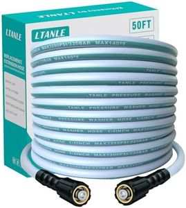 LTANLE High Pressure Washer Hose 50 Feet 1/4 Inch, M22 Dual O-Ring Leak-Proof 3200 PSI Replacement Hose
