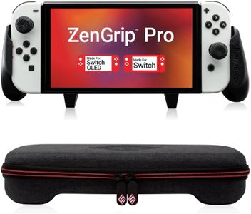 Satisfye Zengrip Pro Slim Bundle, Accessories Compatible With Nintendo Switch - The Bundle Includes: Grip, Slim Case. Bonus: 2 Thumbsticks