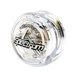 Yomega Spectrum – Light up Fireball Transaxle YoYo with LED Lights for Intermediate, Advanced and Pro Level String Trick Play + Extra 2 Strings & 3 Month Warranty (Clear)