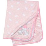 Gerber Baby Boys Girls and Neutral Newborn Infant Baby Toddler Nursery Soft Plush Blanket, Princess Castle Pink, 30" x 40"