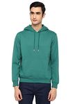 Alan Jones Clothing Men's Poly Cotton Regular Fit Hooded Sweatshirt (Ss19-Rnhd11-Sgrn-Xl_Sports Green_XL)