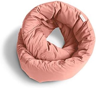 Huzi Infinity Pillow - Versatile Soft Neck Support Scarf Travel Pillow for Sleep in Flight, Airplane (Pink)