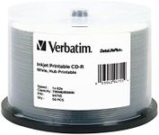 Verbatim CD-R 700MB 52X DataLifePlus White Inkjet Printable, Hub Printable - 50pk Spindle - 94755