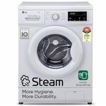 LG 6.5 Kg, 5 Star, Direct Drive Technology, Steam Wash, 6 motion DD, Smart Diagnosis, Fully Automatic Front Load Washing Machine (FHM1065SDW, Allergy Care, In-Built Heater, Touch Panel, White)