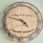 Personalised Oak Wedding Clock | Wedding Gifts for the Couple | Unique Handcrafted Anniversary Keepsake