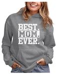 Best Mom Hoodie Gifts for Wife Mom Mothers Day Sweatshirt Hoodies with Sayings Large Gray