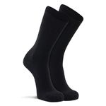 FoxRiver Wick Dry Therm A Wick Crew Liner Socks Ultra Lightweight Warm Sock Liners for Men and Women with Moisture Wicking Fabric - Black - Large