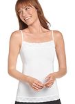 Jockey Women's Shapewear No Panty Line Promise Lace Camisole, White, M