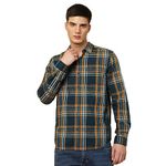 Wrangler Men's Regular Fit Shirt (WMSH007048_Blue