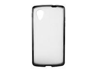 Cellet Two Toned Frosti Case for Google Nexus 5, Retail Packaging, Black/Frost Clear