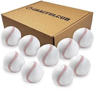 Gracfulcub Baseball Ball, Official Game Baseballs for Youth and Adult Baseball Players Training, Official Size and Weight Suitable for Batting Fielding Hitting Pitching Practice (Hard Ball 9pc)