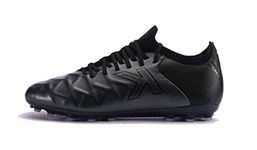 KELME Soccer Cleats Calfskin Leather Men's and Women's - Soccer Shoes Outdoor/Indoor Unisex Adult Sizes - Artificial Grass AG, Black, 6