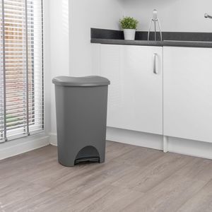 Addis 50L Pedal Bin – Grey Metallic Kitchen Waste Bin