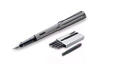 Lamy AL-Star Fountain Pen (26F) Graphite + 5 Black Ink Cartridges