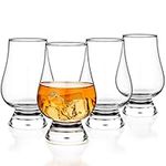 Luxbe - Crystal Whisky Cognac Snifter Glasses, Set of 4 - Handcrafted - 100% Lead-Free Crystal Glass - Great for Spirits Drinks - 200ml