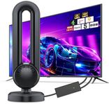 TV Aerial, Indoor TV Aerial for Smart TV with Signal Booster 560+ Miles Range, Freeview Indoor TV Antenna for TV 4K 1080P HDTV & VHF UHF DAB Radio-18Ft Coax Cable