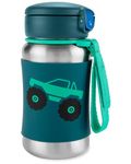 Skip Hop Toddler Sippy Cup with Straw, Sparks Stainless Steel Straw Bottle, Truck