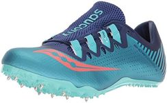 Saucony Women's Showdown 4 Track and Field Shoe, Blue/Pink, 12 Medium US