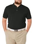 Callaway Men's Golf Short Sleeve Pique Open Mesh Polo Shirt, Black, Large