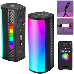 NEEWER Magnetic Handheld Light Wand [2 Pack] with APP Control, 360° Full RGB Mini LED Video Light Stick 2500K~8500K Dimmable CRI 97 with 2550mAh Battery, 17 Scenes for Photography Vlog TikTok, TL97C
