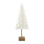 Mud Pie White Dot Christmas Tree Table Sitter, Large, 18" x 5"