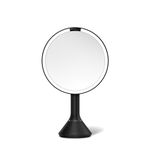 Sensor Mirror with Touch-Control Brightness and Dual Light Setting, Matte Black Steel