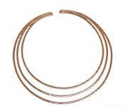 Sparkling Fashion Designer Gold Plated Light weight Hasli Necklace for Women and Girls. (3Layer Brass Necklace)