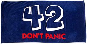 getDigital Bath Towel 42 Don't Panic - Large Beach Towel for Fans of The Hitchhiker's Guide to The Galaxy - 140 x 70 cm, 100% Cotton, Certified with German Textile Standard