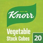 Knorr Vegetable Stock Cubes gluten-free to add a rich flavour to vegetable-based and vegetarian meals 20x 10 g