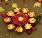 DSH Decorative Bowl for Home Diwali Handcrafted Bowl for Floating Flowers and Tea Light Candles Home Diwali Decoration Items