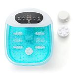 Giantex Foot Spa with Heat and Massage - Feet Bath Soak Tub w/Bubble, Vibration, Removable Pedicure Stone, Massage Beads, Auto Shut-Off, Relieve Feet Stress, Pedicure Foot Soaker Tub (Turquoise)