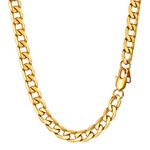 PROSTEEL Gold Plated Chain for Men Collar Choker Necklace Golden