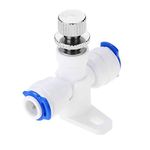 Yetaha Reverse Osmosis 1/4" Hose RO Water Flow Adjust Valve Regulator Waterflow Control Valve Connector Fitting Water Speed Controller