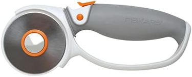 Fiskars Titanium Rotary Cutter, Ø 60 mm, For Right- and Left-handed Users, Orange/White/Grey, 1004753
