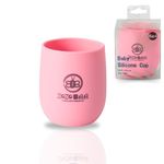 ZoZoBaa Silicone Baby Drinking Cup with Easy Grip | Multipurpose Tiny Cups for Infant?s First Stage Training | Bpa-Free, Unbreakable Non Sippy Cup for Toddlers (Light Pink)