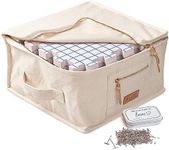 KnitIQ Blocking Mats for Knitting Premium Set - Extra Thick Blocking Boards with Grids, 150 Strong and Rustproof T-Pins in Artisan Tin, Quality Knitting Bag for Needlework or Crochet - Pack of 9