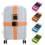 Azarxis Luggage Strap for Suitcase 4 Pack TSA Approved Adjustable Suitcase Straps Belts with Quick Release Buckle Heavy Duty Premium Travel Accessories for Bag Closure (Multicolor)